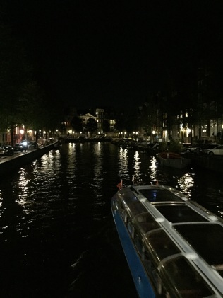 Canal cruise at night